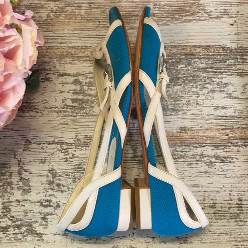 Teal Prada Flats